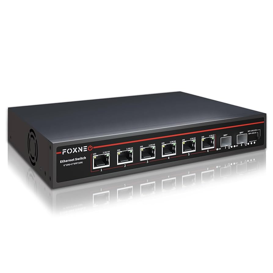 【一週間使用】FOXNEO 10gbps スイッチングハブ ハブ ８ポート 開封済・未使用】FOXNEO 10gbps スイッチングハブ ハブ 8ポート